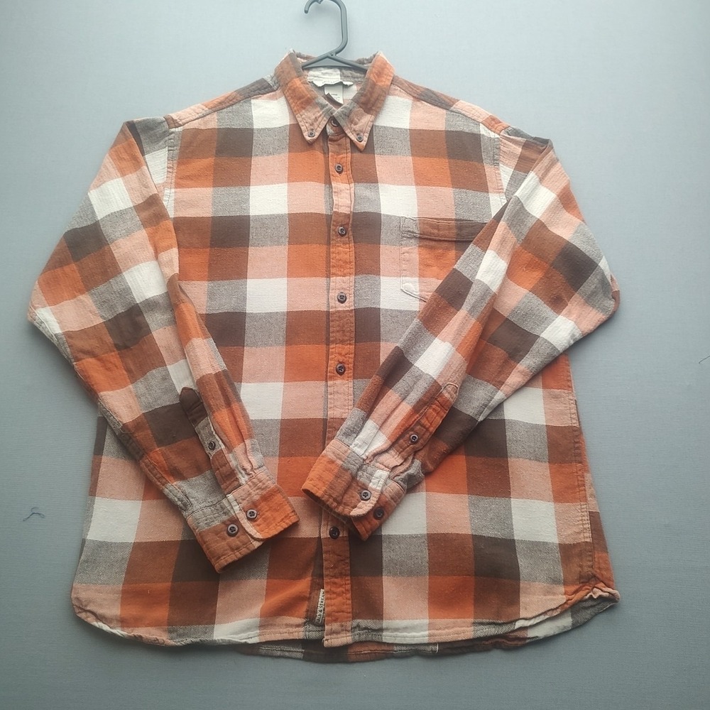 Field & Streams Men's Multicolored Plaid Flannel Button Up Shirt Long Sleeve‎ L